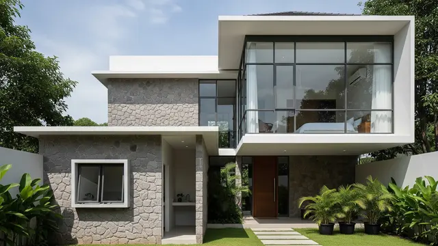 Model Rumah Kecil dengan Kamar Asisten Rumah Tangga