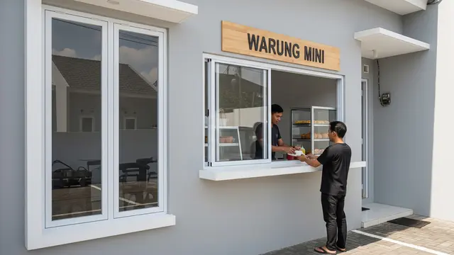 Inspirasi Warung Mini di Rumah Type 45 yang Tetap Rapi dan Tidak Mengganggu Parkiran