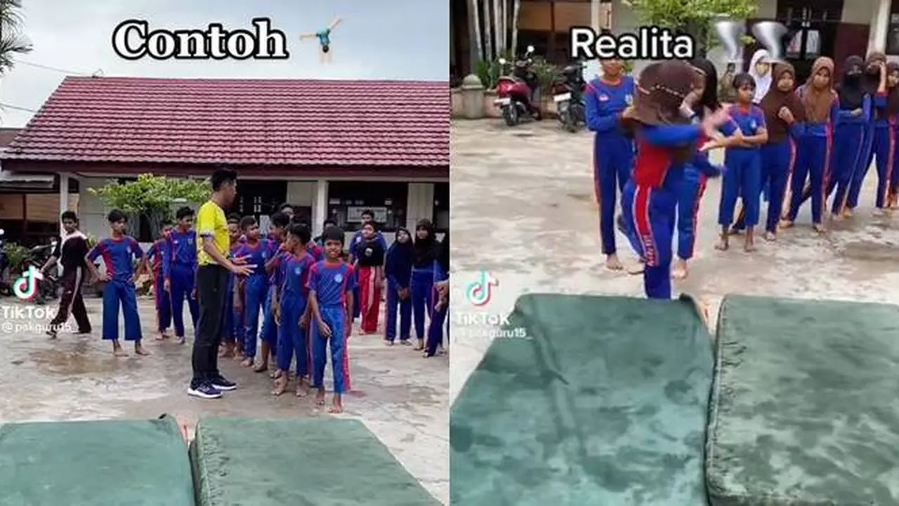 Video Kocak Anak Sekolah Praktek Olahraga Gaya Meroda Ini Bikin Tepuk Jidat