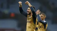 Produktivitas dari Olivier Giroud itu sukses membawa Arsenal memimpin klasemen Liga Premier Inggris. (Reuters/Paul Childs)