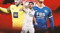 Liverpool - Marco Asensio, Mahmoud Dahoud, Youri Tielemans (Bola.com/Decika Fatmawaty)