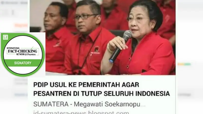 Cek Fakta: Megawati Soekarnoputri dan PDI usulkan pesantren dihapus?