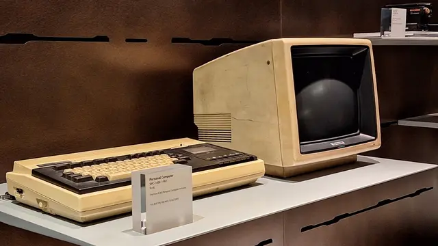 Tampilan PC pertama di Korea yang dipamerkan di Samsung Innovation Museum (Liputan6.com/Giovani Dio Prasasti)