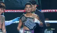 Aqsaa Aswar meraih gelar Influencer Male Title usai mengalahkan Naufal Samudera di event Superstar Knockout Vol.3, yang dieglar di Jakarta Convention Center, Senayan, Jakarta, Sabtu (9/8/2025). (Ist)