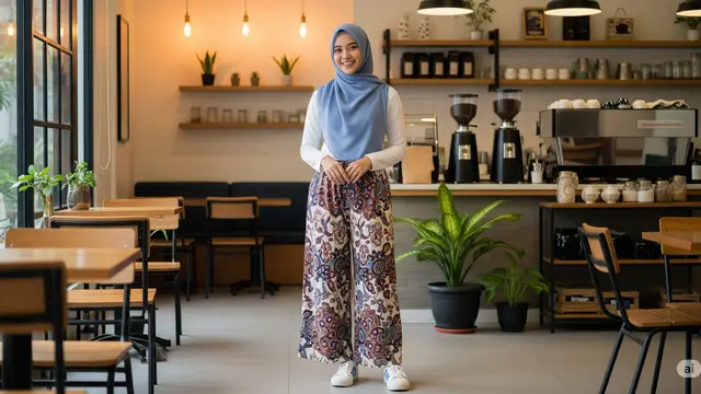 Padu Padan Model Celana Lebar yang Nyaman dan Stylish/Ilustrasi AI