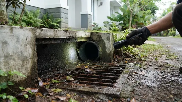 Mengamankan Lubang Saluran Air di Halaman agar Tidak Menjadi Tempat Persembunyian Ular