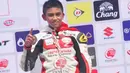 Mario Suryo Aji mencetak sejarah di Asia Road Racing Championship (ARRC) 2018 di Buriram International Circuit, Thailand. Ia jadi pembalap termuda yang pernah mengikuti ajang balap bergengsi di Asia tersebut. (instagram.com/marios.a96/)