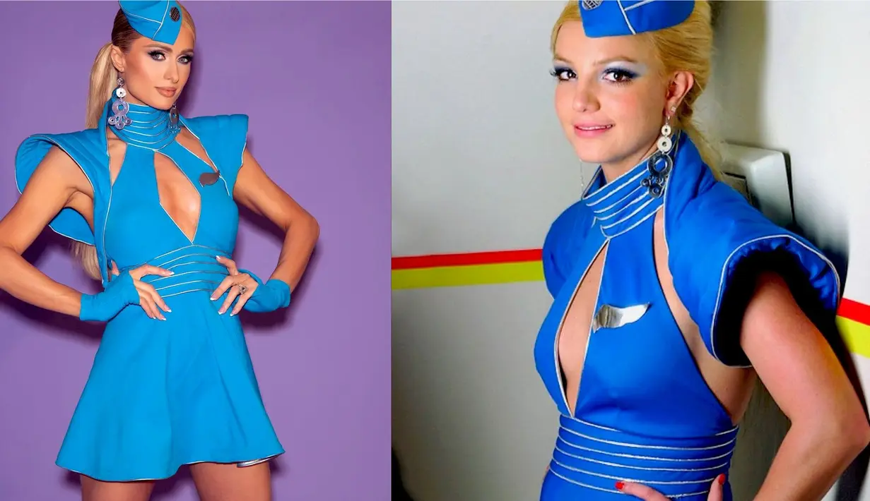 Paris Hilton menunjukkan dukungannya untuk Britney Spears dengan melakukan cosplay ala pop star tersebut di video musik ‘Toxic’ tahun 2003. Icons support icons! [@parishilton]