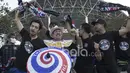 Antusias Fans Thailand Hardcore yang bersiap mendukung tim kesayanganya melawan Indonesia pada final leg kedua Piala AFF 2016 di Stadion Rajamangala, Thailand, Sabtu (17/12/2016). (Bola.com/Vitalis Yogi Trisna)