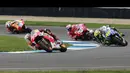 Pembalap Honda MotoGP, Marc Marquez (93) tampil terdepan di GP Indiapolis, AS, (10/8/2014). (REUTERS/Brent Smith)