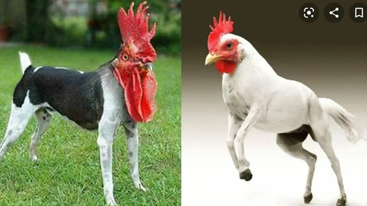 6 Editan Foto Ayam dengan Hewan Lain Ini Nyeleneh, Bikin Ngakak