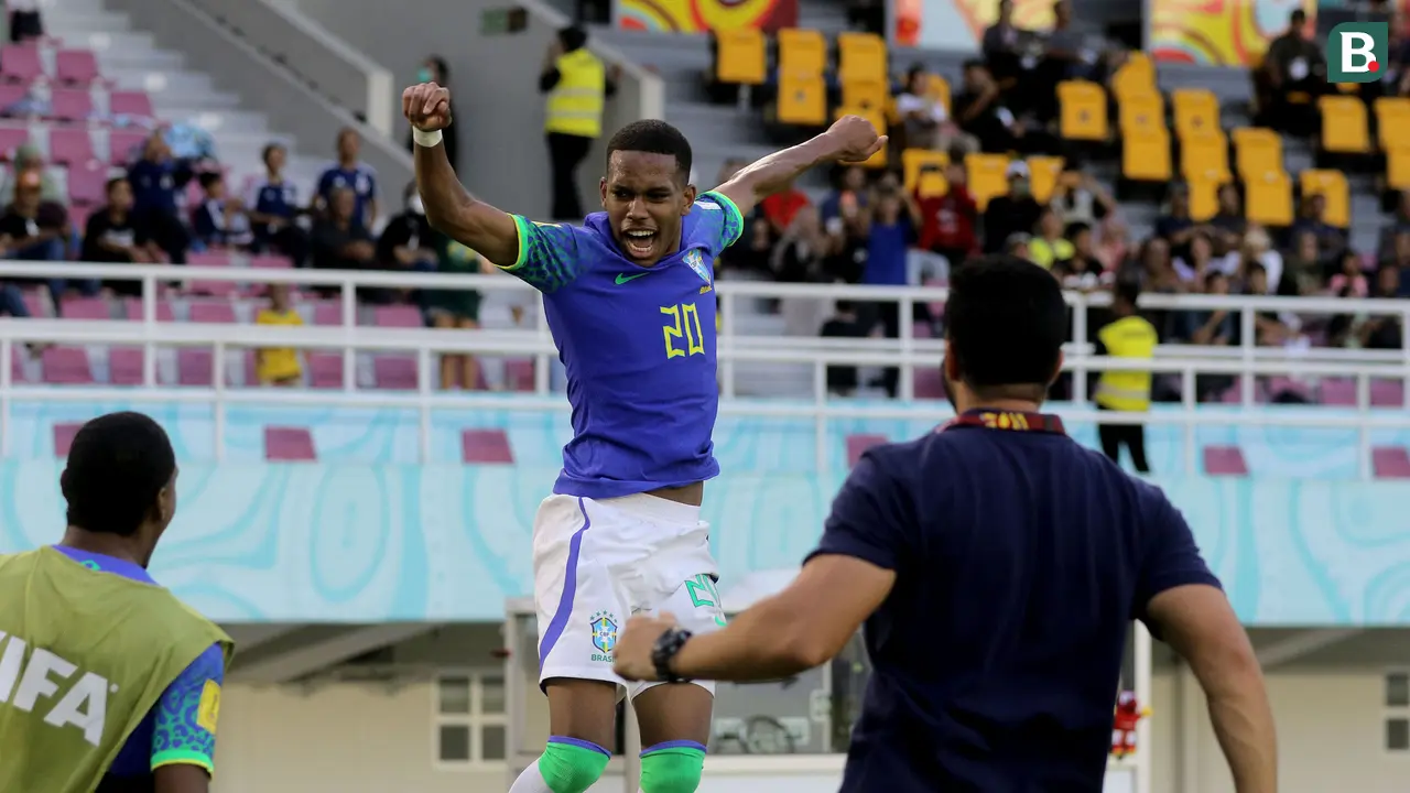 Foto: Aksi Gemilang Estevao Bawa Timnas Brasil U-17 ke Perempatfinal Piala Dunia U-17 2023 setelah Tundukkan Ekuador