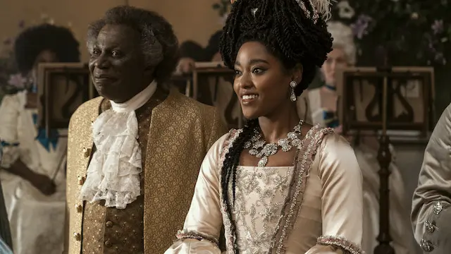 Arsema Thomas di Queen Charlotte: A Bridgerton Story. (Liam Daniel/Netflix ©)