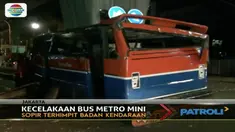 Diduga sopir mengantuk, sebuah Metromini jurusan Blok M - Pasar Minggu ringsek menabrak tiang jalan layang Trans Jakarta di Kebayoran Baru, pada Kamis (26/10/2017) dini hari. Evakuasi pengemudi yang terhimpit berlangsung sulit.  Seperti ditayangkan P...