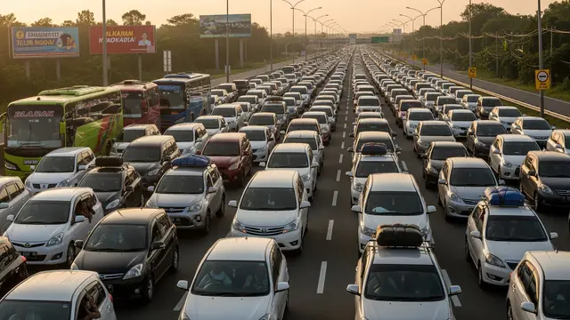 Kepadatan Kendaraan Mudik