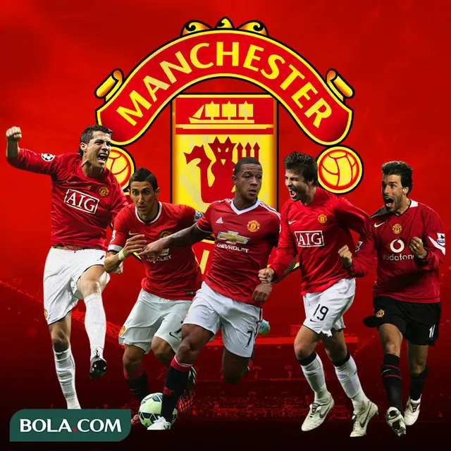Manchester United - Cristiano Ronaldo, Angel di Maria, Memphis Depay, Gerard Pique, Ruud van Nistelrooy