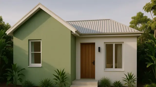 Kombinasi Cat Rumah Warna Hijau dan Putih