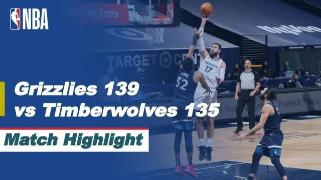 Berita video highlight NBA, Memphis Grizzlies Permalukan Tuan Rumah Minnesota Timberwolves Dikandangnya 139-135, Kamis (6/5/2021).