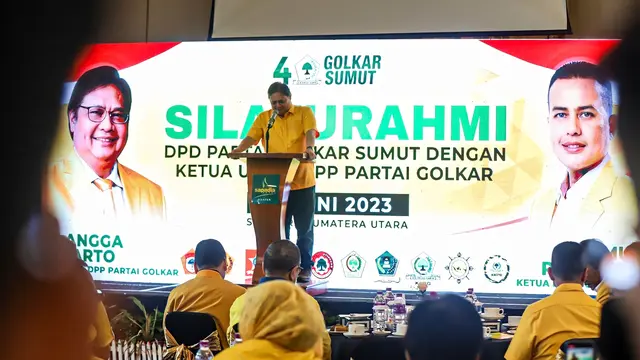 Ketua Umum DPP Partai Golkar Airlangga Hartarto menginstruksikan seluruh kader di Sumatra Utara (Sumut) untuk satu komando meraih suara terbanyak di Pemilu 2024 (Istimewa)