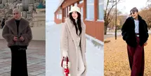 Nina Zatulini, yang sedang berlibur di Monako bersama keluarganya, tampil stylish dengan jaket fur musim dingin yang menutupi dress hitam. Ia memadukan penampilannya dengan kacamata, sepatu boots hitam, dan jilbab abu-abu, yang semakin memperkuat kesan trendi.