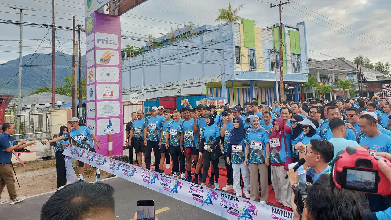 Gaet Wisatawan, Natuna Geopark Marathon Diikuti 840 Peserta Dalam dan Luar Negeri