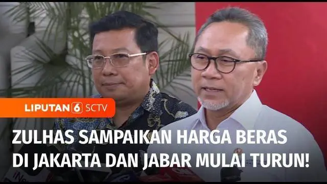 Harga beras di wilayah DKI Jakarta dan Jawa Barat mengalami penurunan. Sementara harga gula dan jagung merangkak naik. Hal ini disampaikan Menteri Perdagangan Republik Indonesia, Zulkifli Hasan usai menghadiri rapat terbatas bersama Presiden Joko Wid...