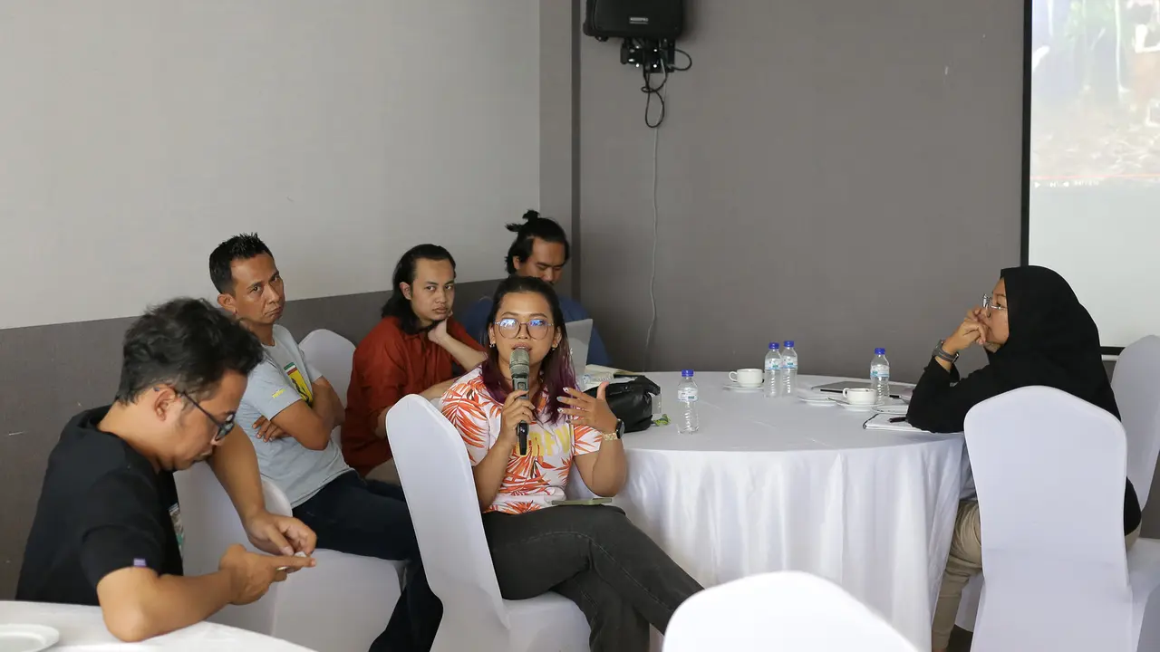 Para musisi muda Papua dalam karya musik dan berbagi inspirasi seni budaya Papua selama dua hari, 13-14 Juli di Suni Garden Lake Hotel & Resort Sentani, Jayapura.
