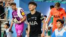 Pemain Tottenham Hotspur, Son Heung-min memasuki lapangan pertandingan menjelang laga persahabatan pramusim melawan Newcastle di Seoul World Cup Stadium, Seoul, Korea Selatan, Minggu (03/08/2025) waktu setempat. (AFP/Anthony Wallace)