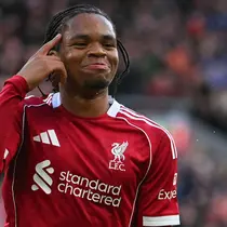 Gol tersebut membuat Rio Ngumoha kini mengoleksi dua gol dalam 14 laga di Liga Inggris. (AFP/Andy Buchanan)