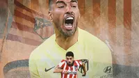 Atletico Madrid - Ilustrasi Luis Suarez (Bola.com/Adreanus Titus)