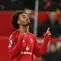 Penyerang Manchester United, Joshua Zirkzee, merayakan gol pembuka yang membuat skor 1-0 dalam pertandingan sepak bola Liga Inggris (Premier League) antara Manchester United dan Wolverhampton Wanderers di Old Trafford, Manchester, Inggris barat laut, pada 30 Desember 2025. (Oli Scarf/AFP)