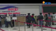 Meski sempat dipadamkan, tidak terjadi penumpukan kendaraan dan penumpang karena pelabuhan tengah sepi.