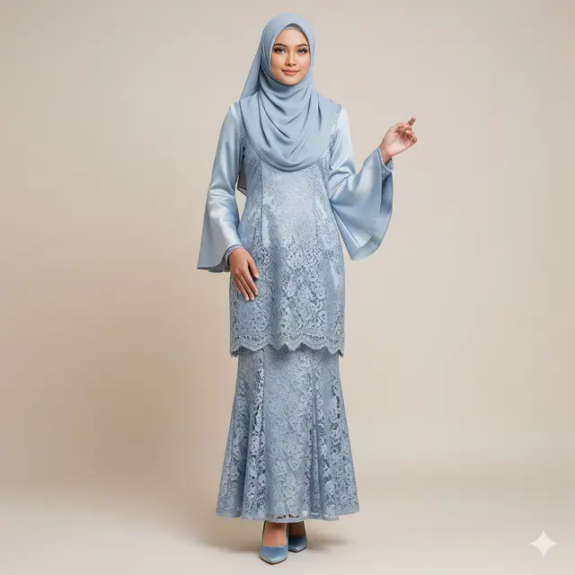 Model Gamis Syari Brokat Kombinasi Satin Pilihan Terbaik. Gemini