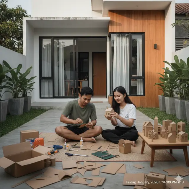 kreasi dari kardus bekas