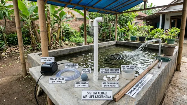 Cara Membuat Sistem Aerasi Sederhana untuk Ternak Ikan Gabus Rumahan. Gemini
