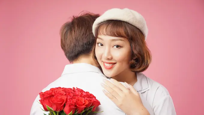 bahagia valentine pelukan