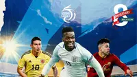 Liga 1 - James Rodriguez, Daniel Sturridge, dan Stephan El Shaarawy (Bola.com/Adreanus Titus)