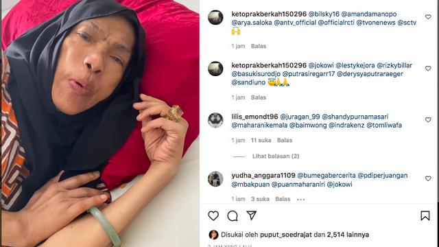 Dorce Gamalama Memohon Bantuan Secara Khusus kepada Megawati Soekarnoputri untuk Biaya Pengobatan. (instagram.com/dg_kcp)