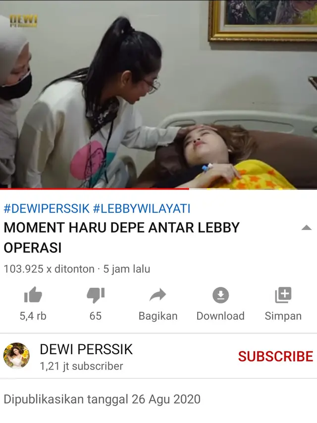 Unggahan Dewi Perssik. (Foto: YouTube Dewi Perssik)
