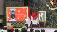 Gubernur DKI Jakarta, Pramono Anung saat menghadiri Acara Syukuran Buku Panggung Depan Panggung Belakang Pramono Anung Wibowo (Bang Nung): Seuntai Kata dan Rupa di Balai Kota Jakarta, Rabu (6/8/2025).. (Liputan6.com/Winda Nelfira)