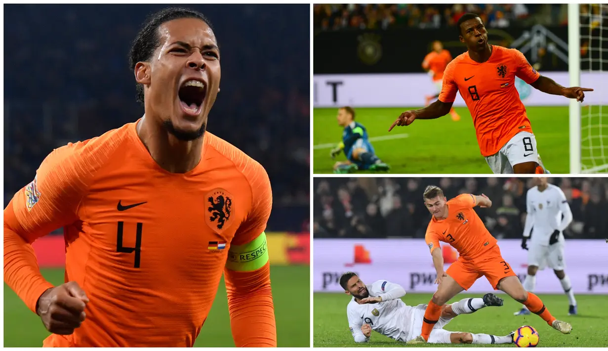 Sepak bola Belanda perlahan mulai kembali bersinar setelah tim nasional mereka sebelumnya absen pada Piala Eropa 2016 dan Piala Dunia 2018. Virgil van Dijk dan tujuh bintang ini menjadi pilar utama yang akan mengembalikan kejayaan Belanda. (Kolase Foto dari AFP)