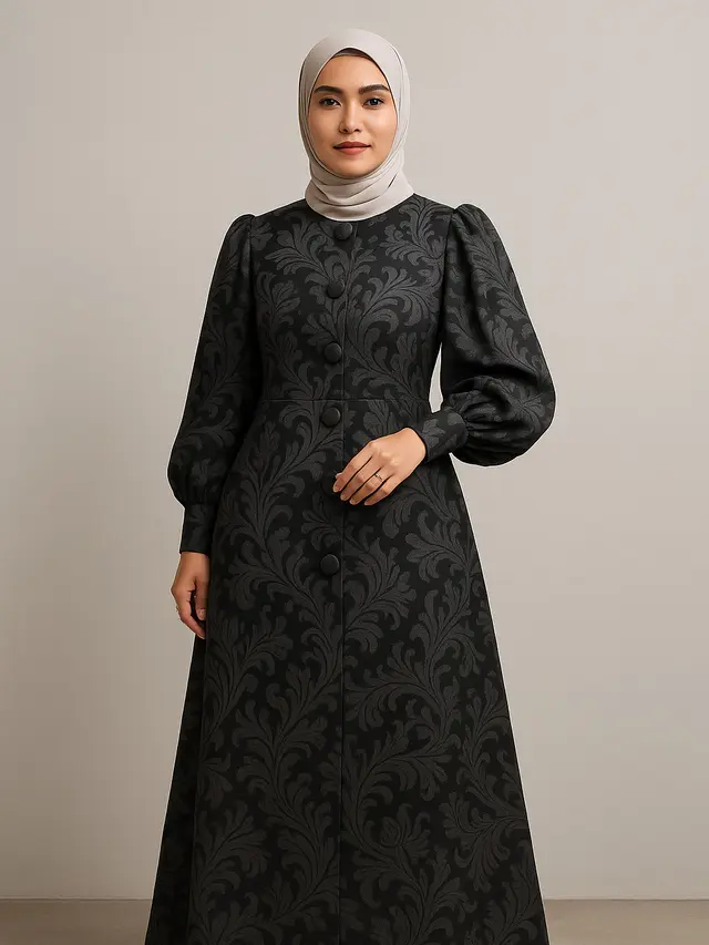 Model Gamis Brokat Modern Biar Tampil Anggun Saat Kondangan (Foto: ChatGPT)