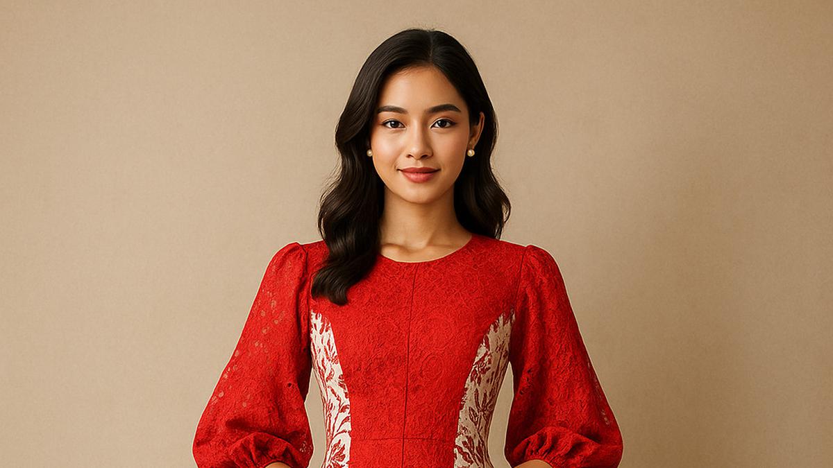 8 Dress Batik Kombinasi Brokat Lengan Balon Tema Hari Kemerdekaan 17 Agustus 1945 HUT RI ke-80
