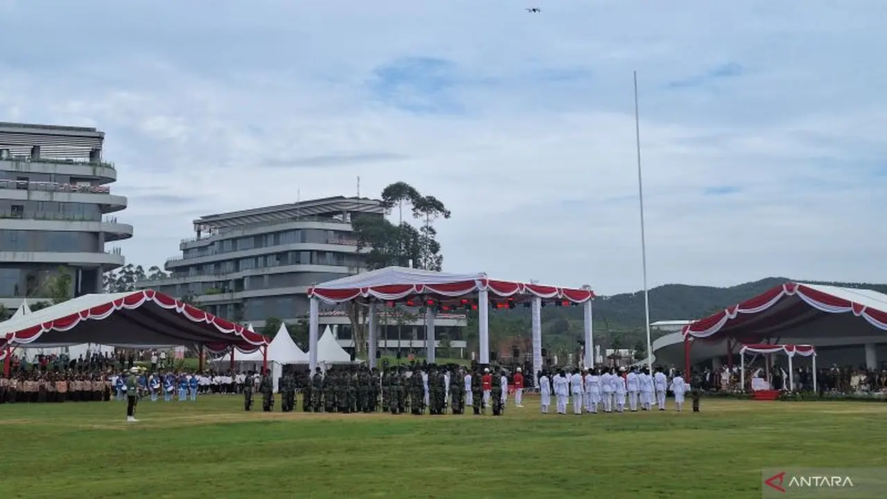 Suasana Detik-Detik Upacara HUT ke-80 RI di IKN