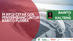 Bek Barito Putera, M Rifqi, mencetak gol penyeimbang saat menghadapi Kalteng Putra.