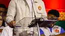 Calon gubernur DKI Jakarta nomor urut satu Ridwan Kamil saat debat kedua Pemilihan Gubernur DKI Jakarta pada Pemilihan Kepala Daerah (Pilkada) Serentak 2024 di Beach City International Stadium, kawasan wisata Ancol, Jakarta Utara, Minggu (27/10/2024). (Liputan6.com/Angga Yuniar)