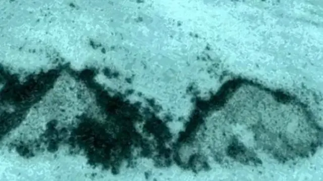 Citra Google Earth yang menunjukkan dua piramida di dasar laut Kepulauan Bahama (Google Earth/SecureTeam10)