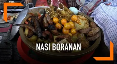 Nasi boranan merupakan makanan khas dari Lamongan, Jawa Timur yang diburu pembeli saat buka puasa. Penjual nasi boranan yang berada di sejumlah titik Kota Lamongan selalu ramai oleh warga yang berbuka puasa. Selain cepat saji, makanan khas Lamongan i...