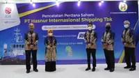 Pencatatan saham perdana PT Hasnur Shipping Internasional Tbk (HAIS) pada Rabu, 1 September 2021 (Dok: BEI)