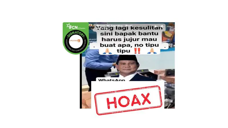 Cek fakta bantuan Prabowo